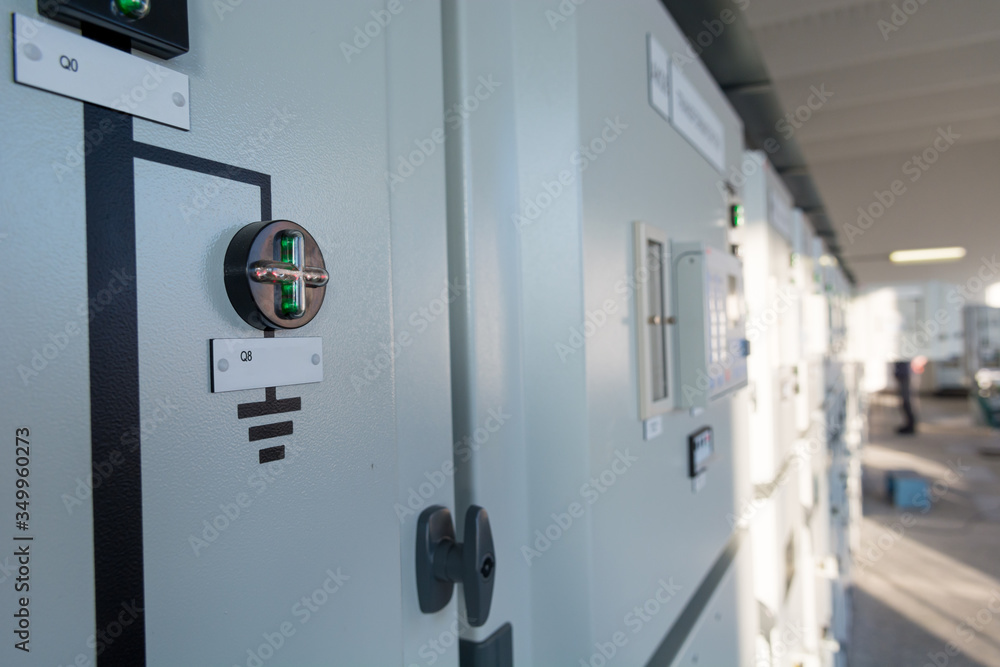 Power plant switchyard protection and control cubicles compartment. Power plant switchyard protection and control cubicles compartment.