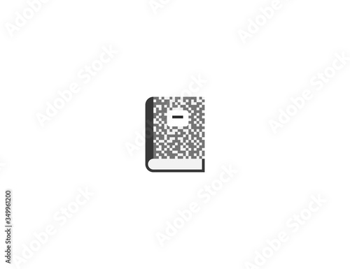 Notebook vector flat icon. Isolated notebook emoji illustration 
