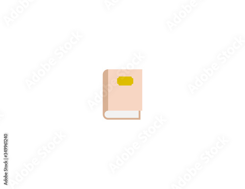 Book vector flat icon. Isolated book cover emoji illustration