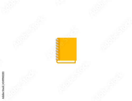Ledger vector flat icon. Isolated spiral notebook emoji illustration 