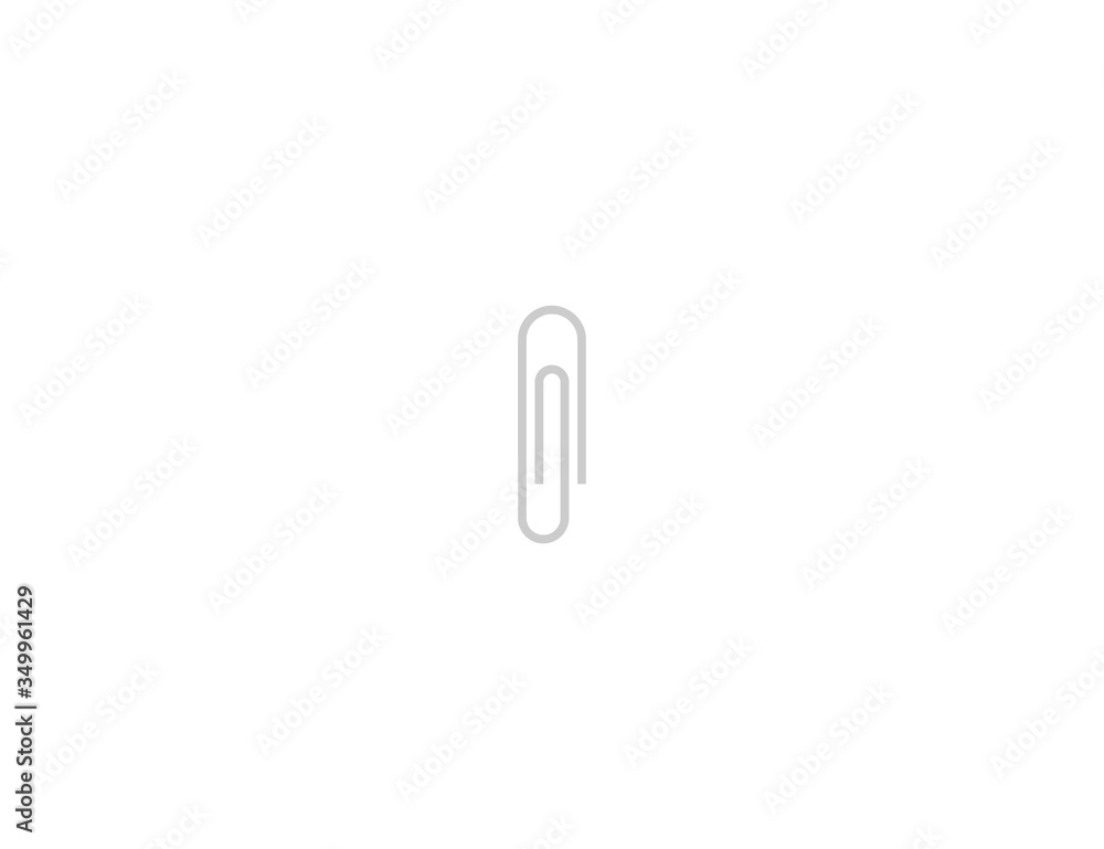Paperclip vector flat icon. Isolated paper clip emoji illustration Paperclip vector flat icon. Isolated paper clip emoji illustration