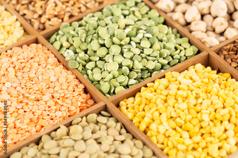 Collection of cereals and beans Collection of cereals and beans