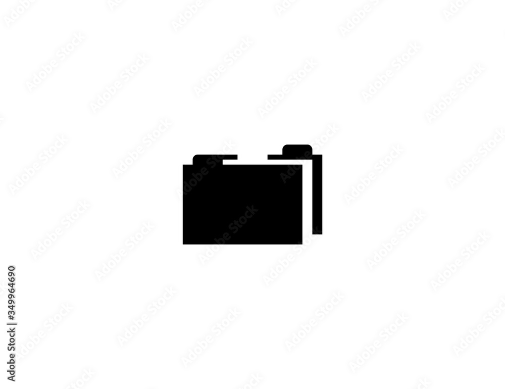 File folders vector flat icon. Isolated manilla folder emoji illustration File folders vector flat icon. Isolated manilla folder emoji illustration