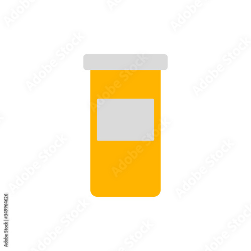 Pill bottle isolated icon on white background. EPS10