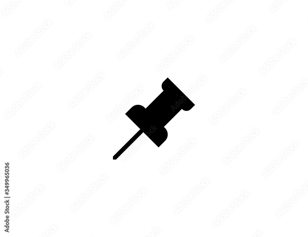 Pushpin vector flat icon. Isolated push pin emoji illustration Pushpin vector flat icon. Isolated push pin emoji illustration
