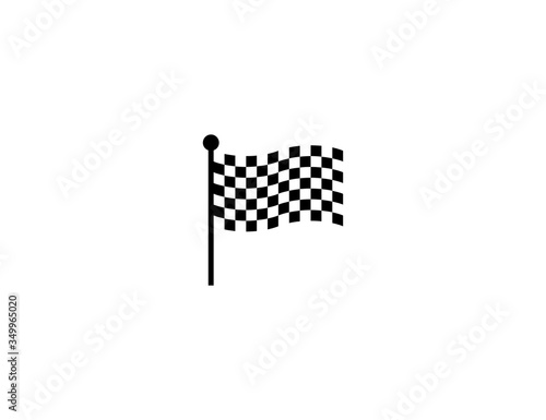 Chequered flag vector flat icon. Isolated racing, motor sport, finish flag emoji illustration