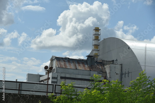 Chernobyl new safe confinement. Chernobyl nuclear power plant. Summer 2019.