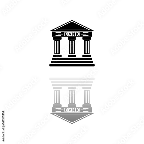 Bank icon flat