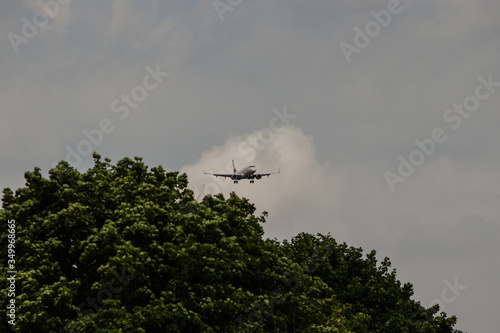 The plane is landing