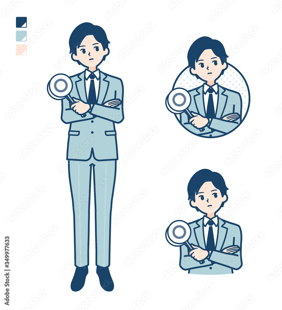 simple suit businessman_Think-answer simple suit businessman_Think-answer