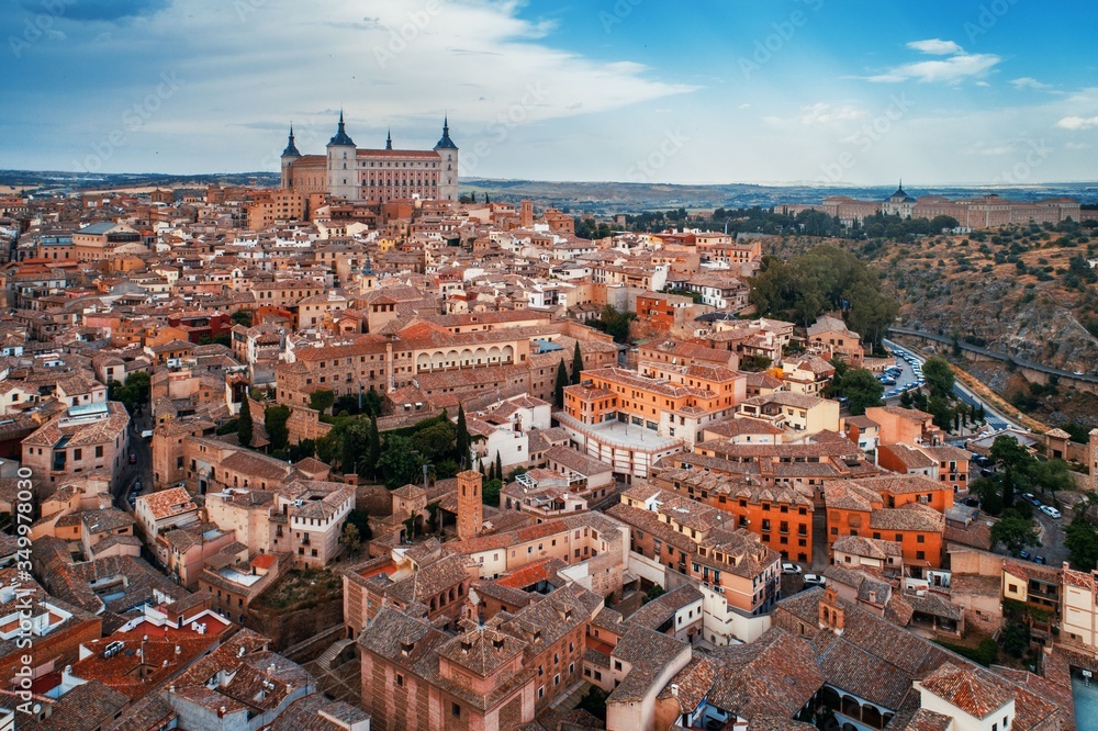 Aerial view of Toledo skyline