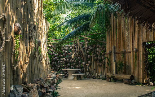 Fototapeta bamboos interior design, relaxing place