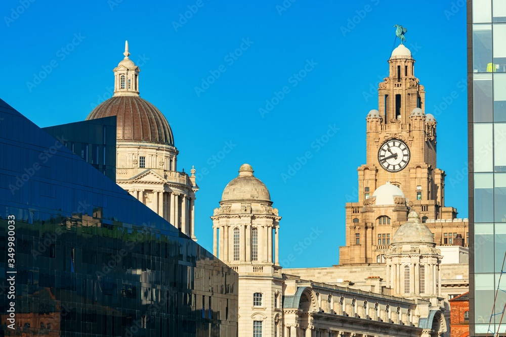Liverpool city center cityscape
