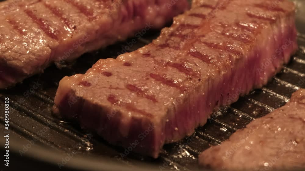 beef steak frying marbled prime beef steak frying marbled prime