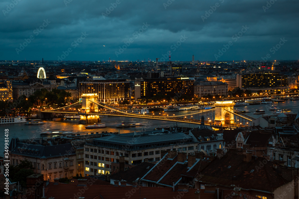 night view of the city of Budapest