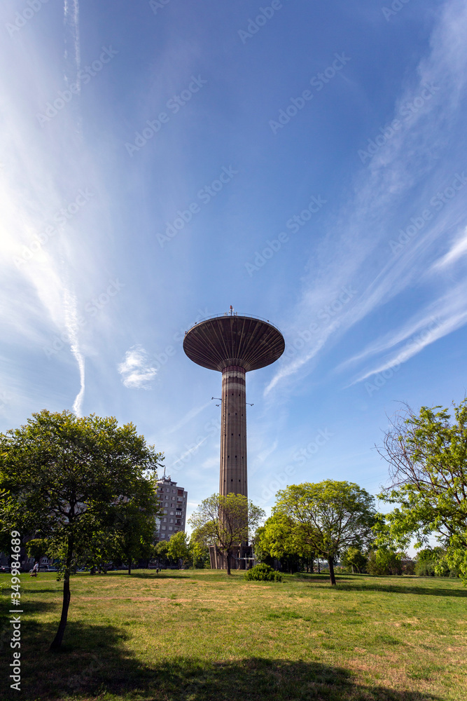 Concrete water tower in Dunaujvaros, Hungary Concrete water tower in Dunaujvaros, Hungary