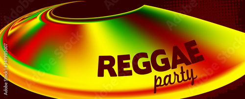 Reggae party flyer template. Vector background