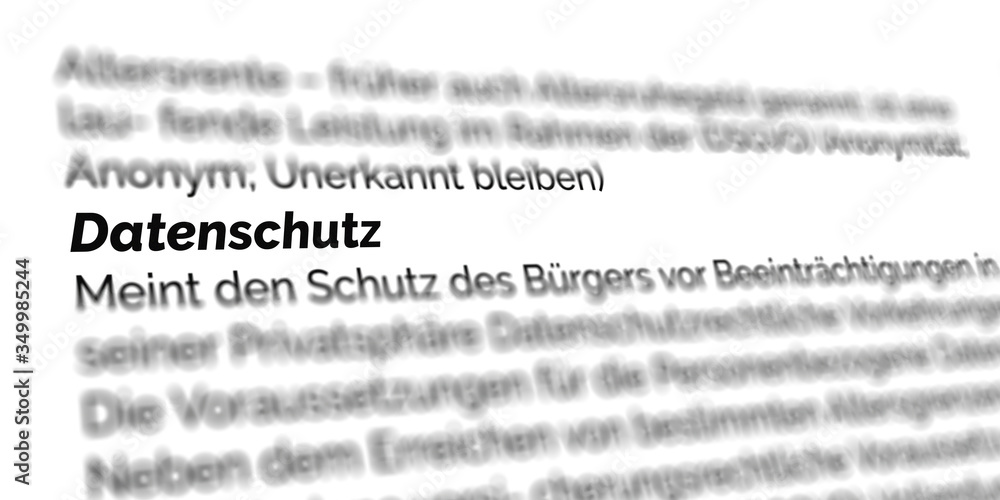 Fototapeta premium Datenschutz