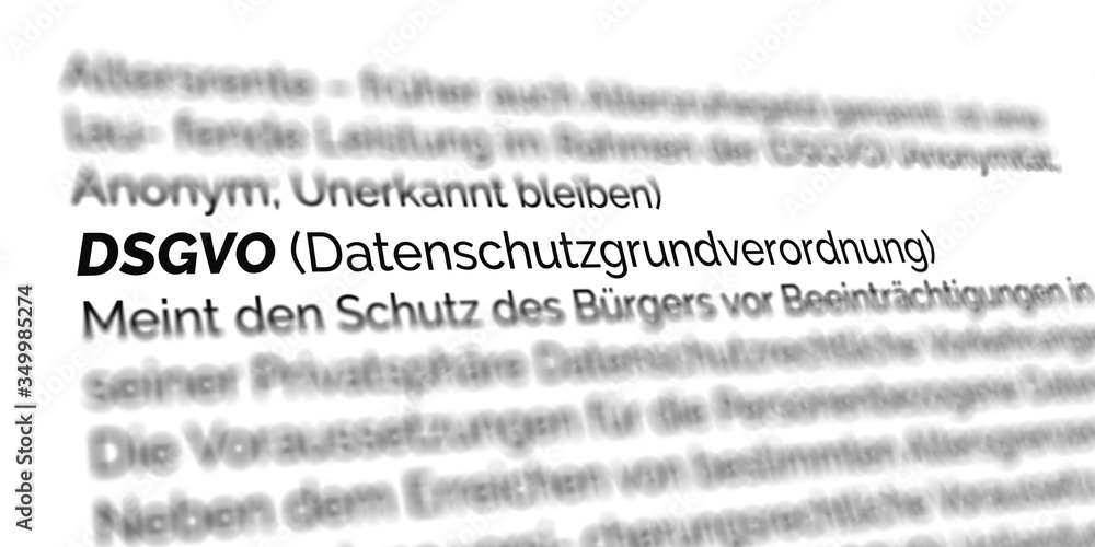 Fototapeta premium DSGVO, Datenschutzgrundverordnung