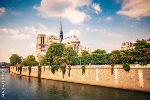 Notre Dame de Paris at spring, France