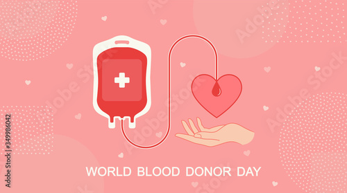 World blood donor day design. Blood donation vector concept