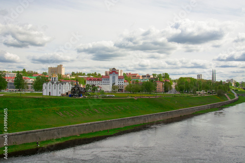Vitebsk, Belarus - 14 May, 2020: Western Dvina River in center