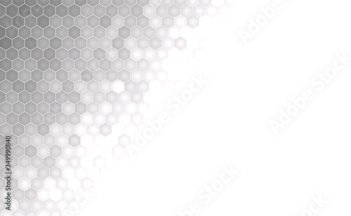 Honeycomb grey abstract background. Vector stock illustration for poster or banner