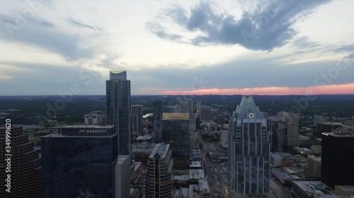 Wallpaper Mural Nightfall on Downtown Austin Texas USA Aerial View Torontodigital.ca