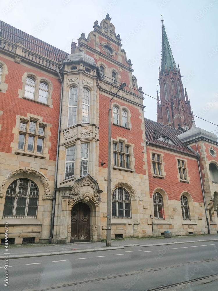 Obraz premium Poland city view, main post office building