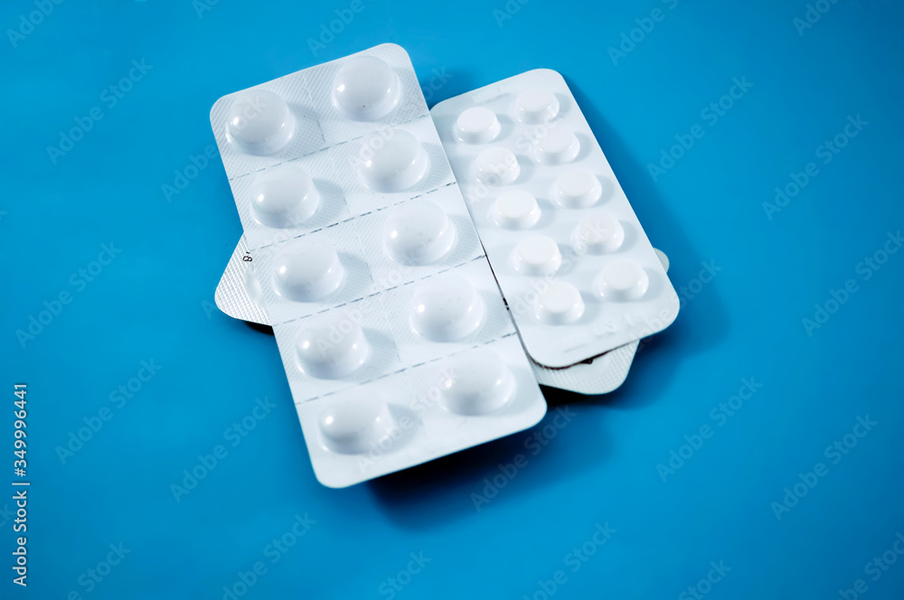 Convolute white pills, vitamins. Pharmacy Convolute white pills, vitamins. Pharmacy