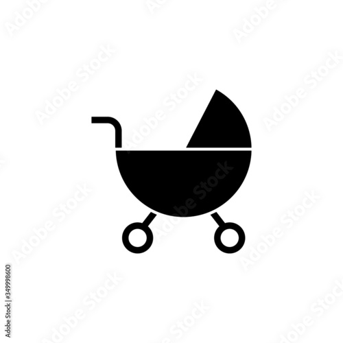 Baby sitter vector icon, baby sitter icon symbol sign in black flat shape design isolated on white background