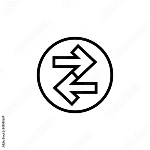 Free Download Exchanging vector icon, vector exchanging icon symbol sign in outline, lineart style isolated on white background - GFXLoad
