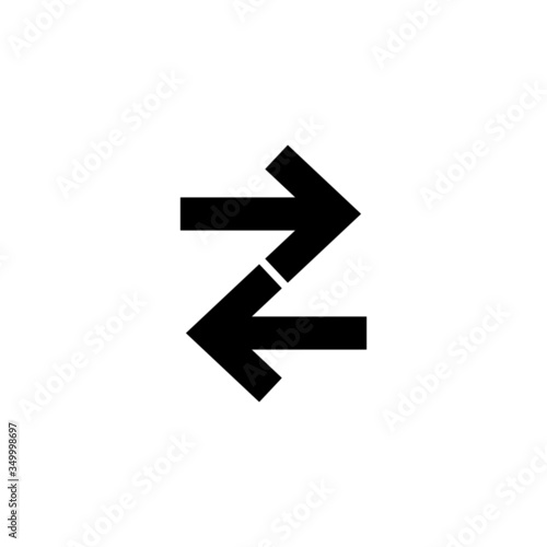 Free Download Exchanging vector icon, vector exchanging icon symbol sign in black flat shape design isolated on white background - GFXLoad