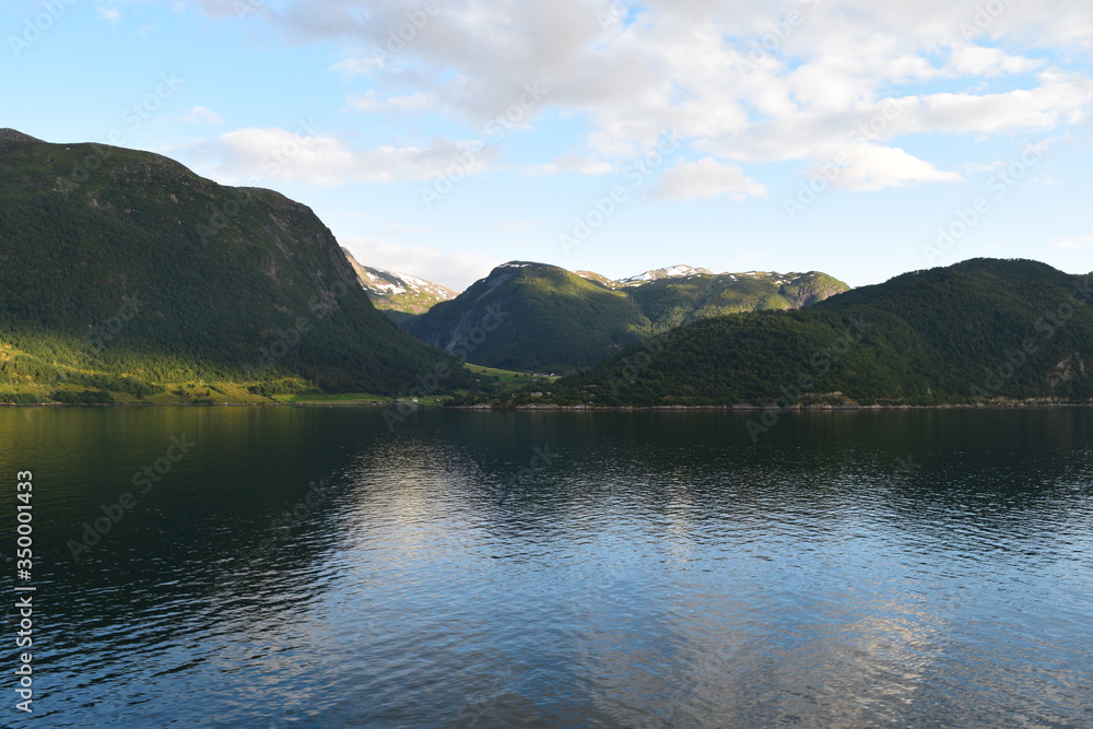 lake and mountains