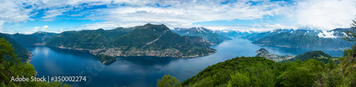 Landscape of Lake Como from Nuvolone Mount