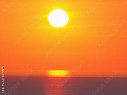 Sol al amanecer en J  vea pueblo de Alicante Costa Blanca Espa  a