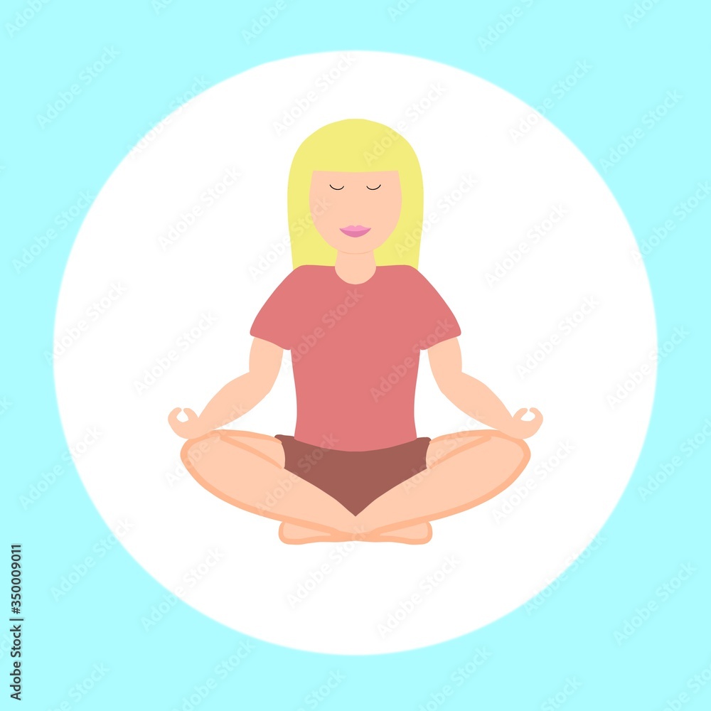 Blonde Woman Meditating