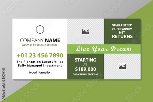 Luxury Villas Outdoor Billboard Template Design