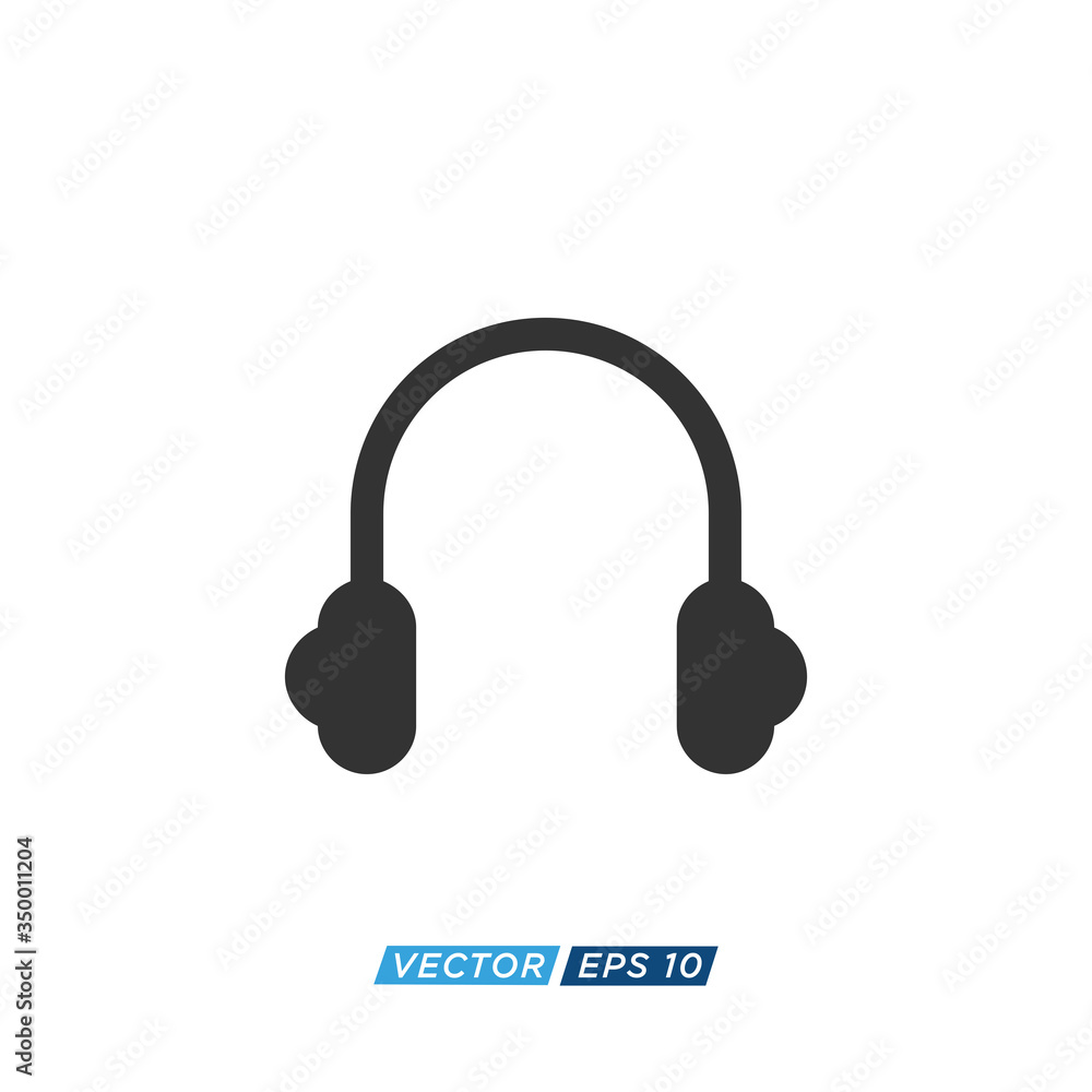 Headphone Icon Design Vector Template Headphone Icon Design Vector Template