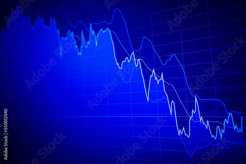 Financial data analysis graph, forex/stock chart trading background © ptyszku