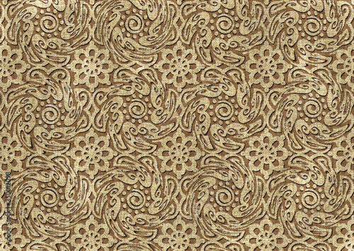 colorful paisley pattern with fabric texture