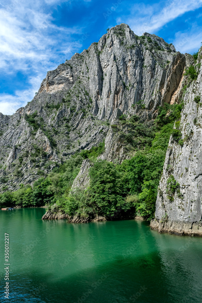 Matka Canyon and Matka Lake - located west of central Skopje, North Macedonia. It is one of the most popular outdoor destinations in Macedonia and home to several medieval monasteries