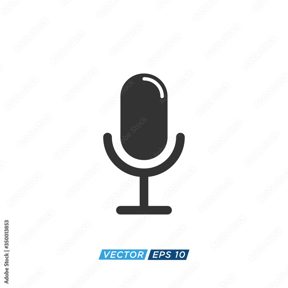 Microphone Icon Design Vector Template Microphone Icon Design Vector Template