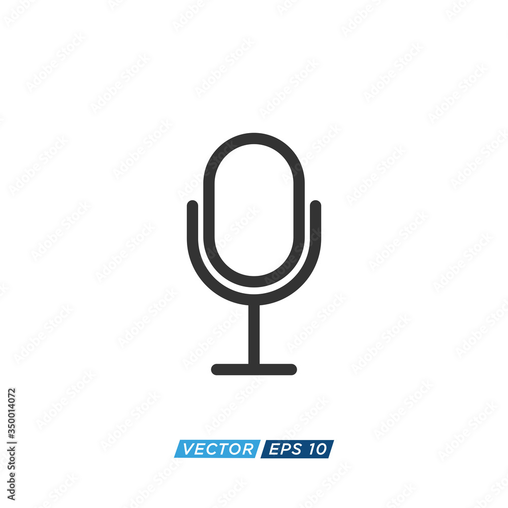 Microphone Icon Design Vector Template Microphone Icon Design Vector Template