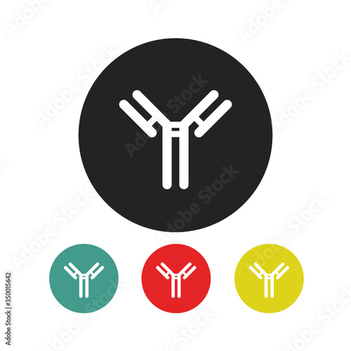 antibody, immunoglobulin line icon, vector illustration