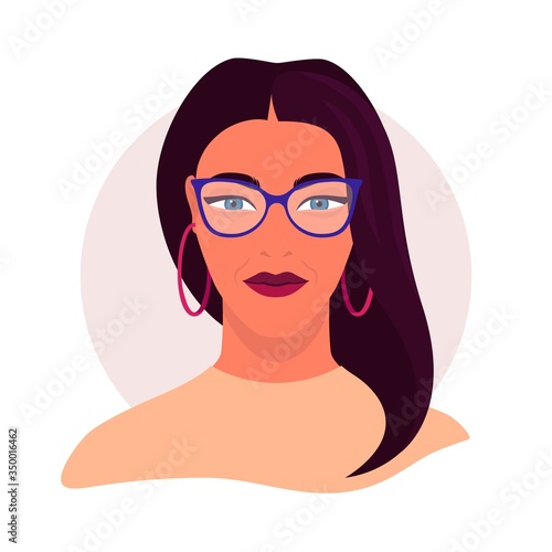 girl profile on isolated background vector illustration
