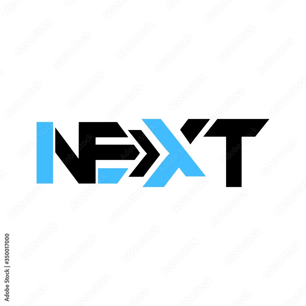 blue NEXT initials letter business and tech logo and vector icon blue NEXT initials letter business and tech logo and vector icon