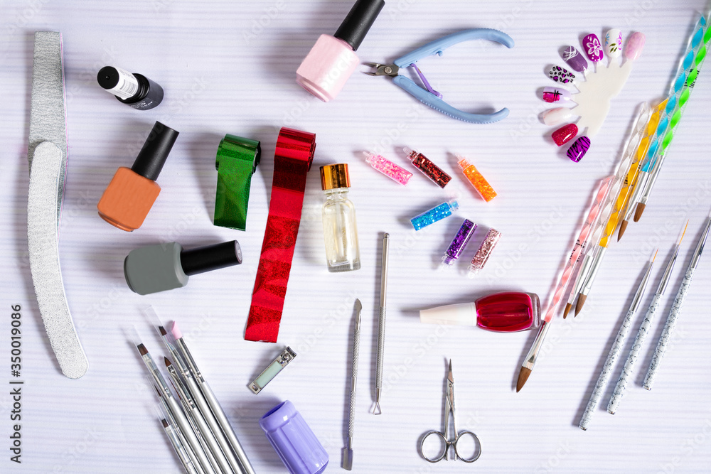 elements, supplies and tools for manicure
elements, supplies and tools for manicure