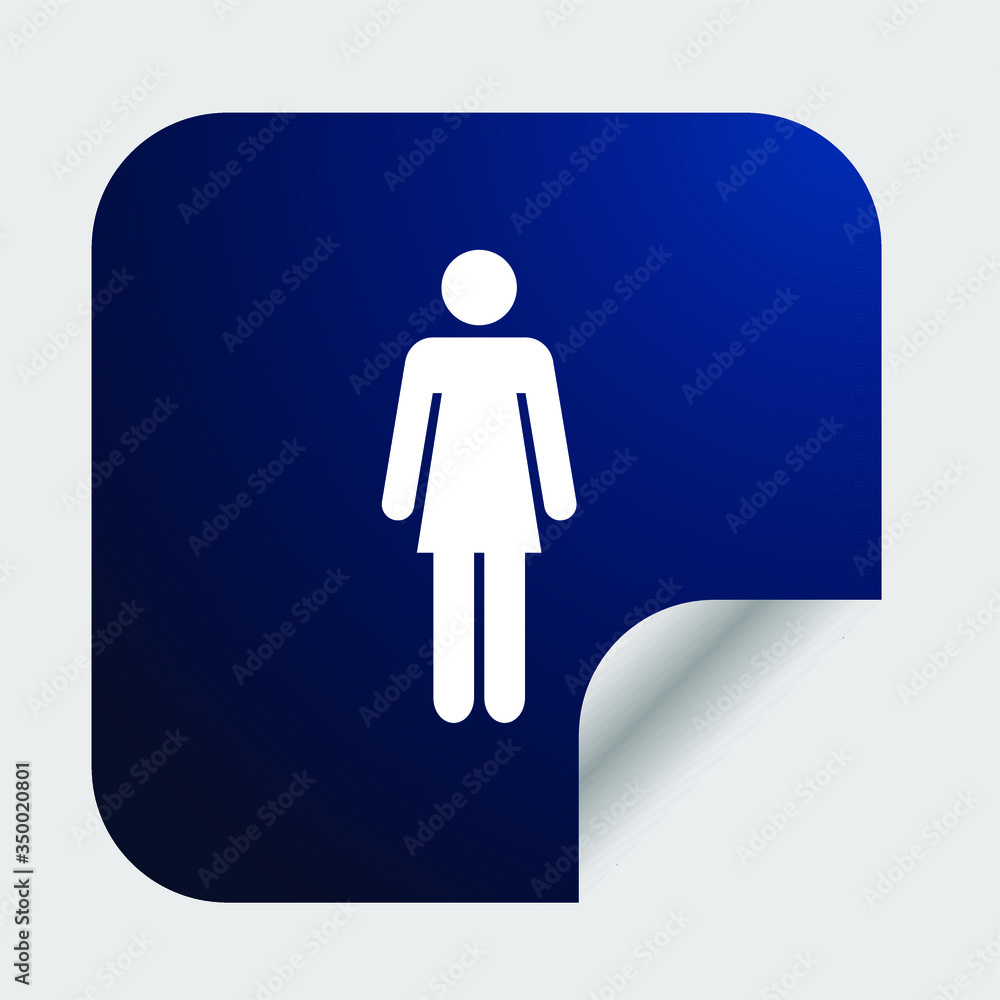 female room prohibited logo icon or sticker for public area