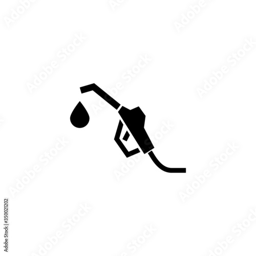 Fuel pump icon symbol in black flat shape design isolated on white background